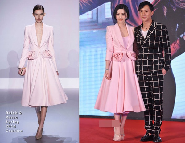Phạm Băng Băng xinh như nữ thần với váy hồng hiệu Ralph & Russo Couture trong buổi ra mắt phim