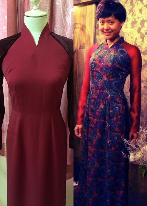 Thiết kế cách tân cổ áo dài của tim dựng của NTK Lê Thanh Phương nhiều năm trước.