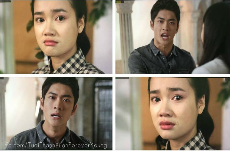 Cặp đôi chính nhìn lặng người nhìn nhau cho tới khi đoàn làm phim phát hiện ra sự bất thường. Linh bật khóc và bỏ chạy.