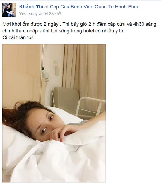 Khi Khánh Thi nhập viện vì áp lực trước 