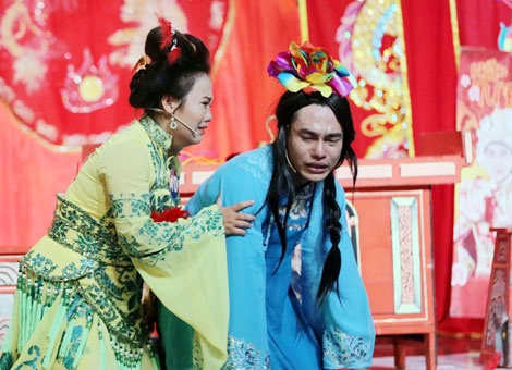 Bảo Lâm trong tiểu phẩm “Kép Tư Bền”. Ảnh: Phạm Thế Danh.