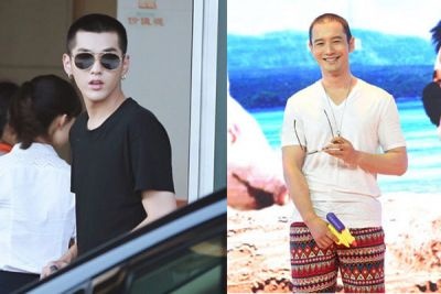 Ngô Diệc Phàm và Huỳnh Hiểu Minh cùng khoe vẻ điển trai với kiểu đầu húi cua.