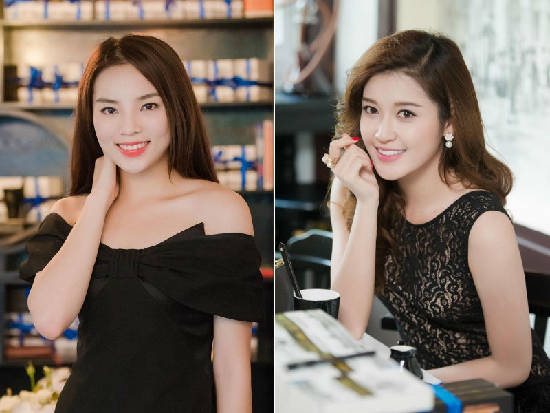 Ky Duyen do sac voi Huyen My khi mac chung tong mau den hinh anh