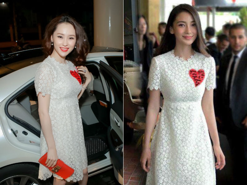 Thai Nhu Ngoc dung vay voi Angela Baby hinh anh