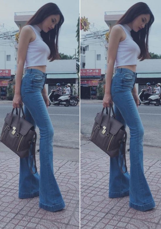 Hương Giang Idol khoe đường cong đẹp mắt khi mặc quần ống loe và áo crop top.