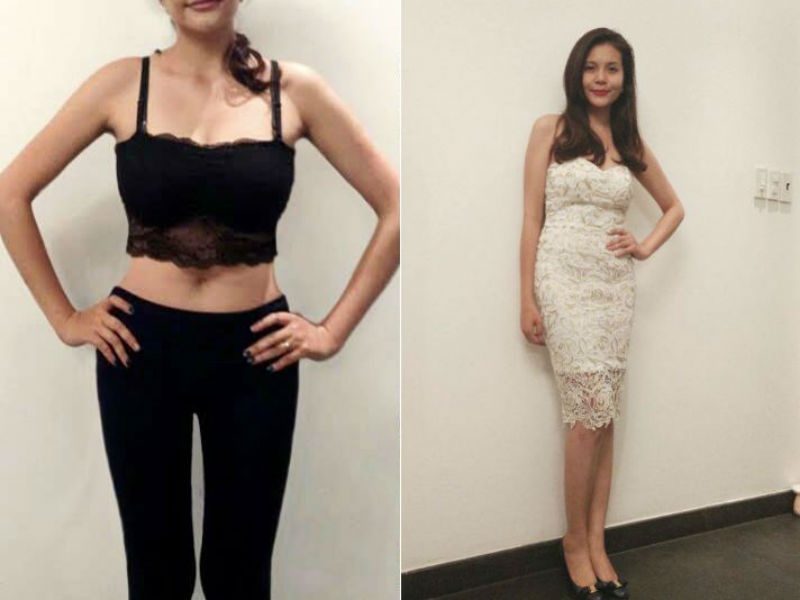 Co gai 'dap mo' toan than, giam 15 kg de mac vay cuoi hinh anh