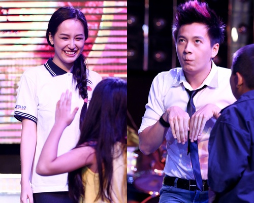 Mai Phuong Thuy, Ngo Kien Huy vui Trung thu ben em nho hinh anh