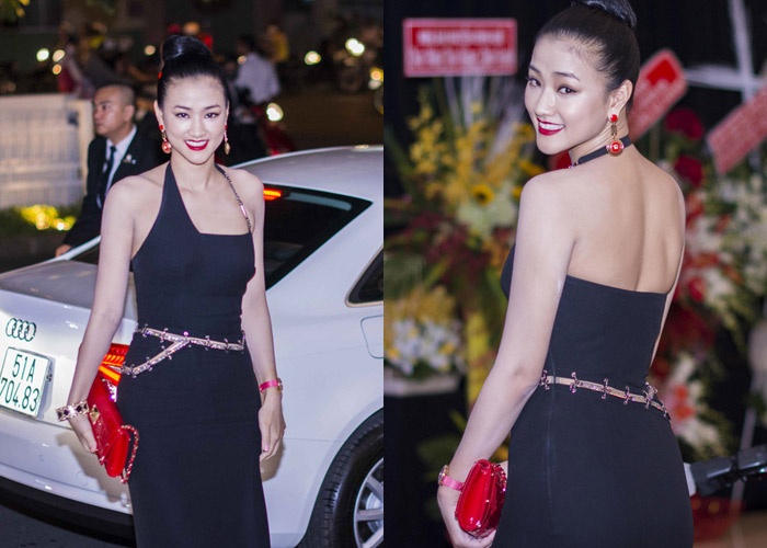 Maya lai xe tien ty, dap hang hieu len nguoi di du tiec hinh anh