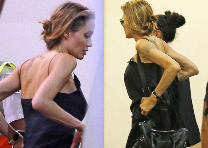 Angelina Jolie lo than hinh gay tro xuong khi mac ao 2 day hinh anh