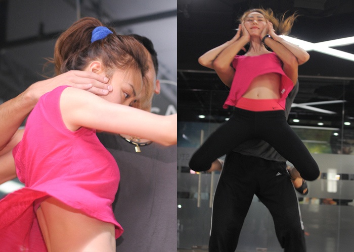 Ngan Khanh sexy ngay ca tren san tap hinh anh