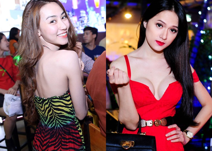 Ngan Khanh, Huong Giang do ve goi cam trong tiec tat nien hinh anh