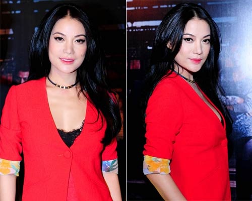 Truong Ngoc Anh dien ao khoet co sau goi cam hinh anh