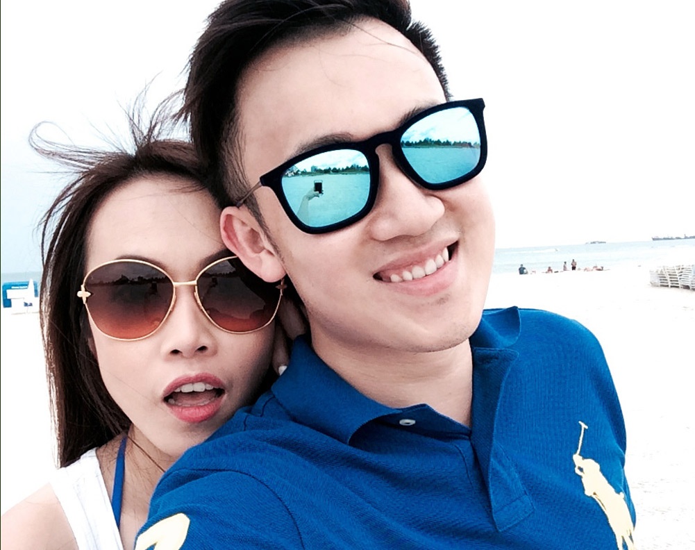 Duong Trieu Vu, em gai Hoai Linh don World Cup o bien Miami hinh anh