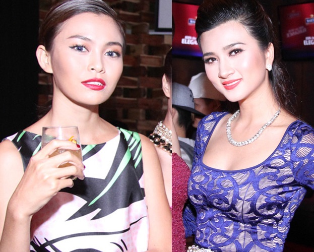 Kim Tuyen man ma, Mau Thuy ca tinh di du tiec hinh anh