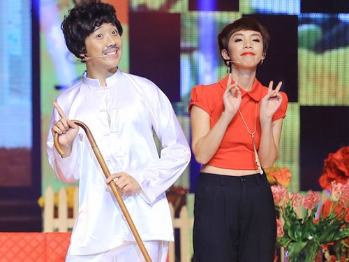 Tran Thanh doi toc xoan, dong vai bo chong Thu Trang hinh anh