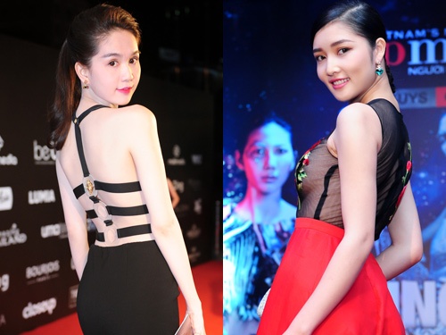 Dan my nhan Viet chuong mot vay cut-out sexy tren tham do hinh anh