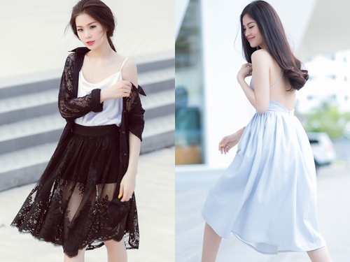 A hau Diem Trang goi cam voi 6 trang phuc duong pho hinh anh