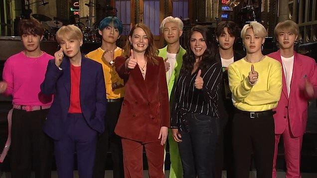 BTS khoe vu dao va giong hat live tren truyen hinh My hinh anh