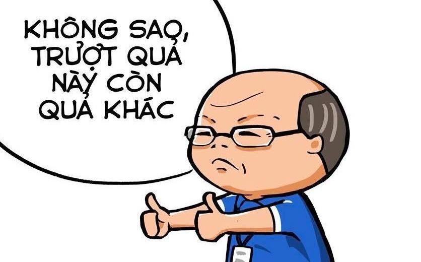 Loat khoanh khac dang yeu cua HLV Park Hang-seo qua tranh ve hinh anh
