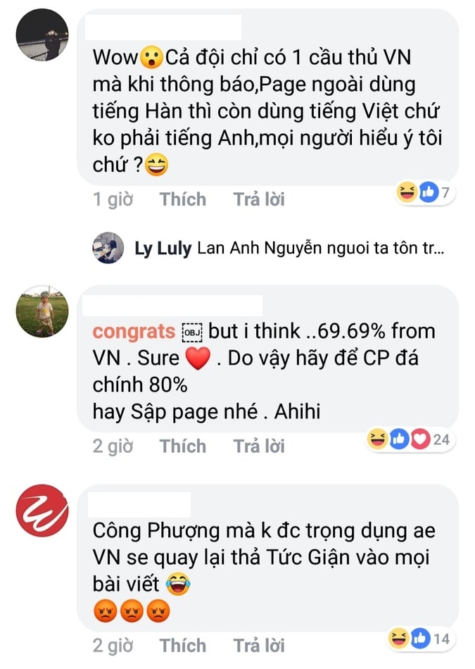 Doi bong Han Quoc gui loi cam on bang tieng Viet khi dat 50.000 luot thich anh 2