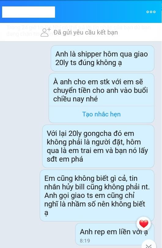 Cô gái bùng 20 ly trà sữa ảnh 4 Co gai bung 20 ly tra sua anh 4