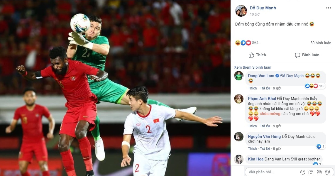 Đặng Văn Lâm bắt bóng ảnh 1 Dang Van Lam bat bong anh 1