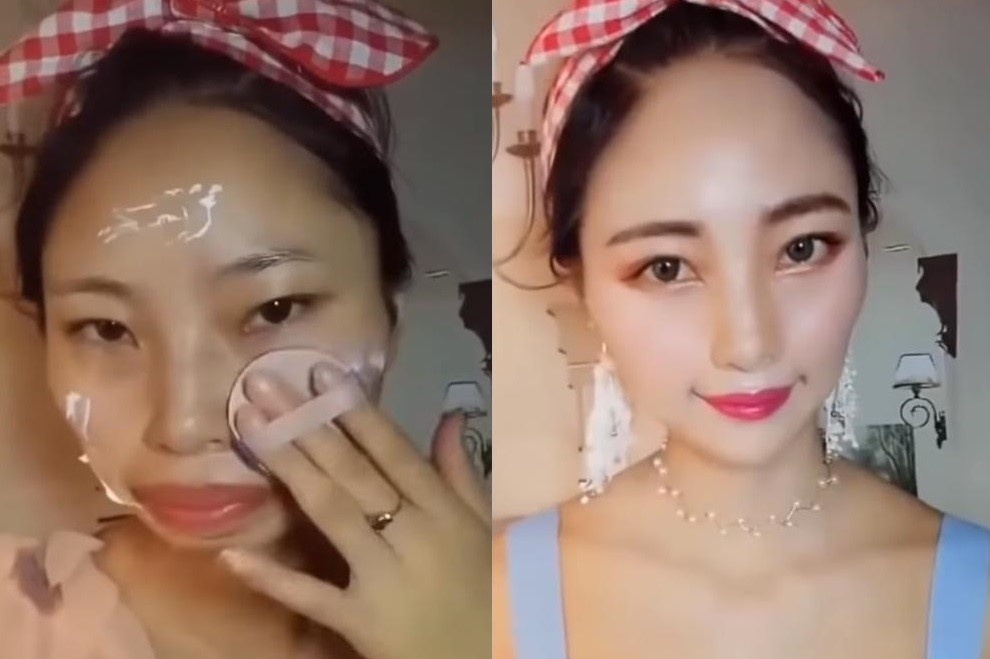 Nhung co nang 'bien hinh' thanh nguoi khac sau khi trang diem hinh anh