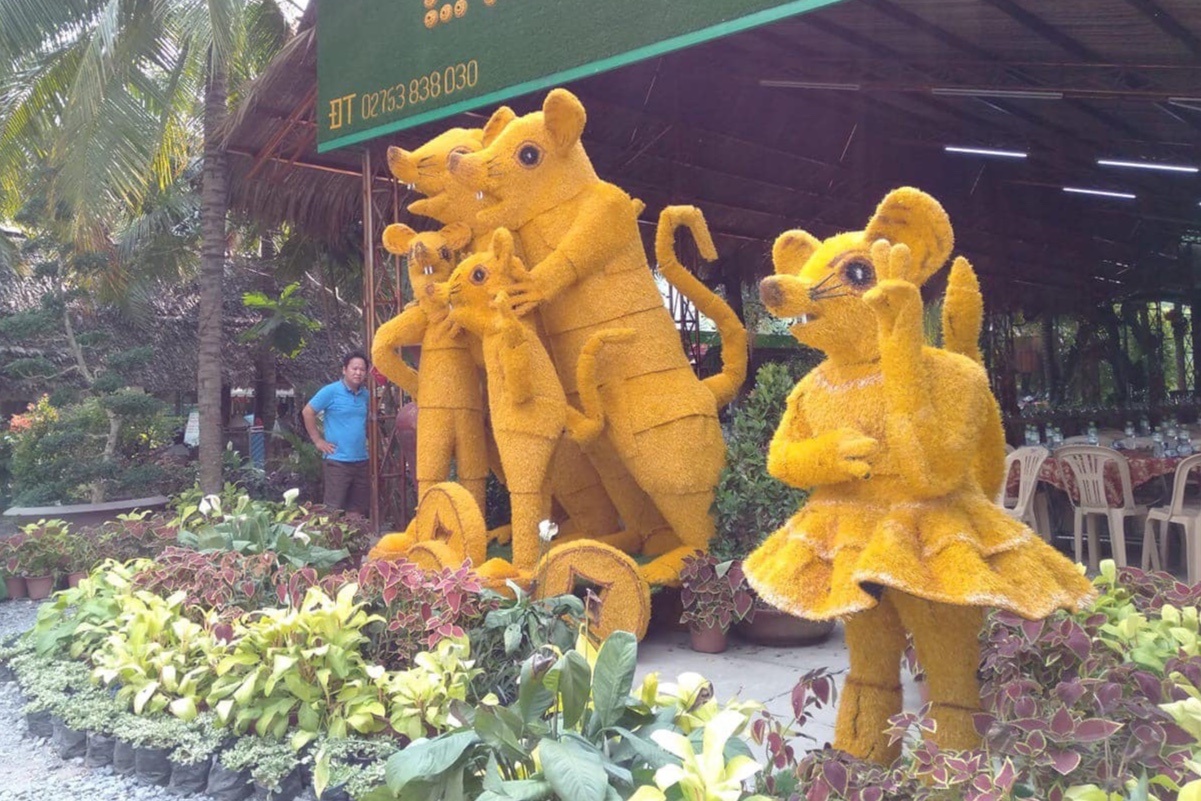 Truoc chuot vang Tien Giang, nam nao cung co linh vat tao hinh ky la hinh anh