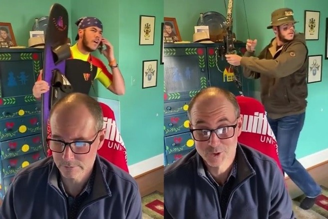 Giao su DH bi con trai bay tro treu choc khi dang day online hinh anh