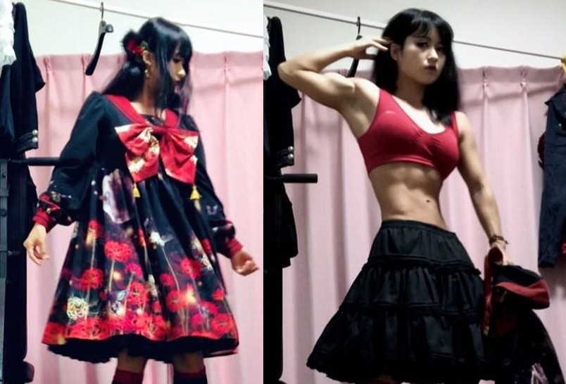 Nang Lolita Nhat Ban khoe than hinh co bap hinh anh