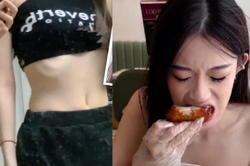 Beauty blogger Trung Quoc chi nang 35 kg, an uong vo do de tang can hinh anh