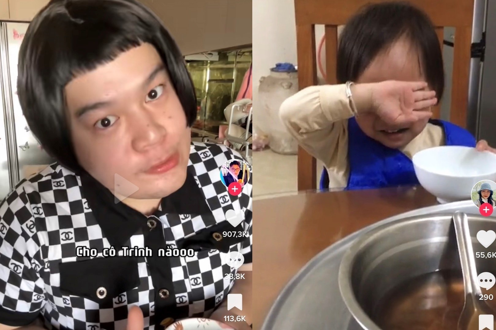 Clip ‘co Trinh doa an’ cua TikToker Long Chun gay hai cho tre em hinh anh