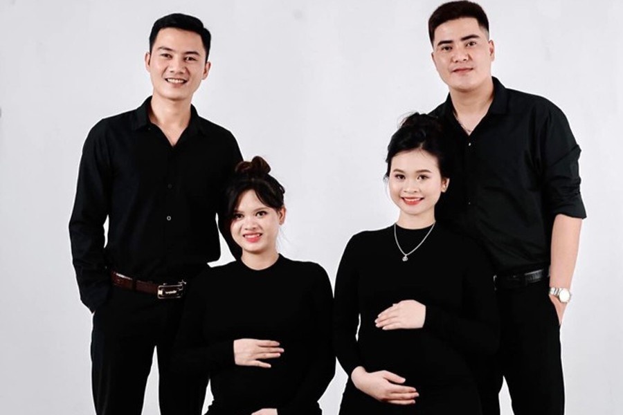 Anh em ruot o Nghe An cuoi hoi cung ngay, co con cung luc hinh anh