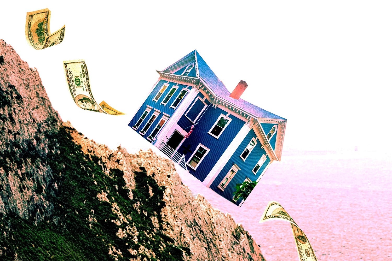 Nhung ngoi nha tren 'dao ty phu' dang roi xuong bien hinh anh