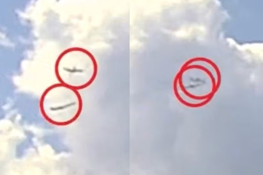 Canh tuong lanh gay khi 2 may bay suyt va cham tren khong o My hinh anh