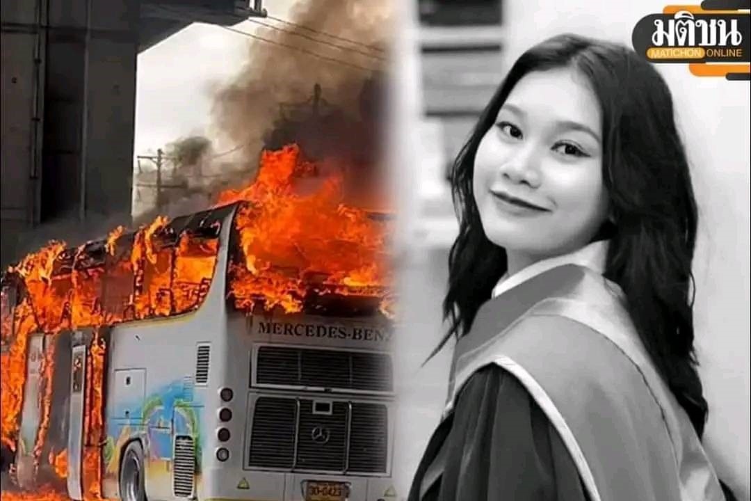 Thi the co giao om chat hoc tro trong vu chay xe buyt o Thai Lan hinh anh