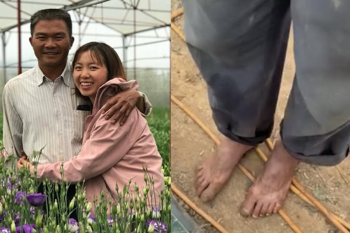 Phia sau buc anh doi chan cua bo nong dan nuoi con hoc DH RMIT hinh anh