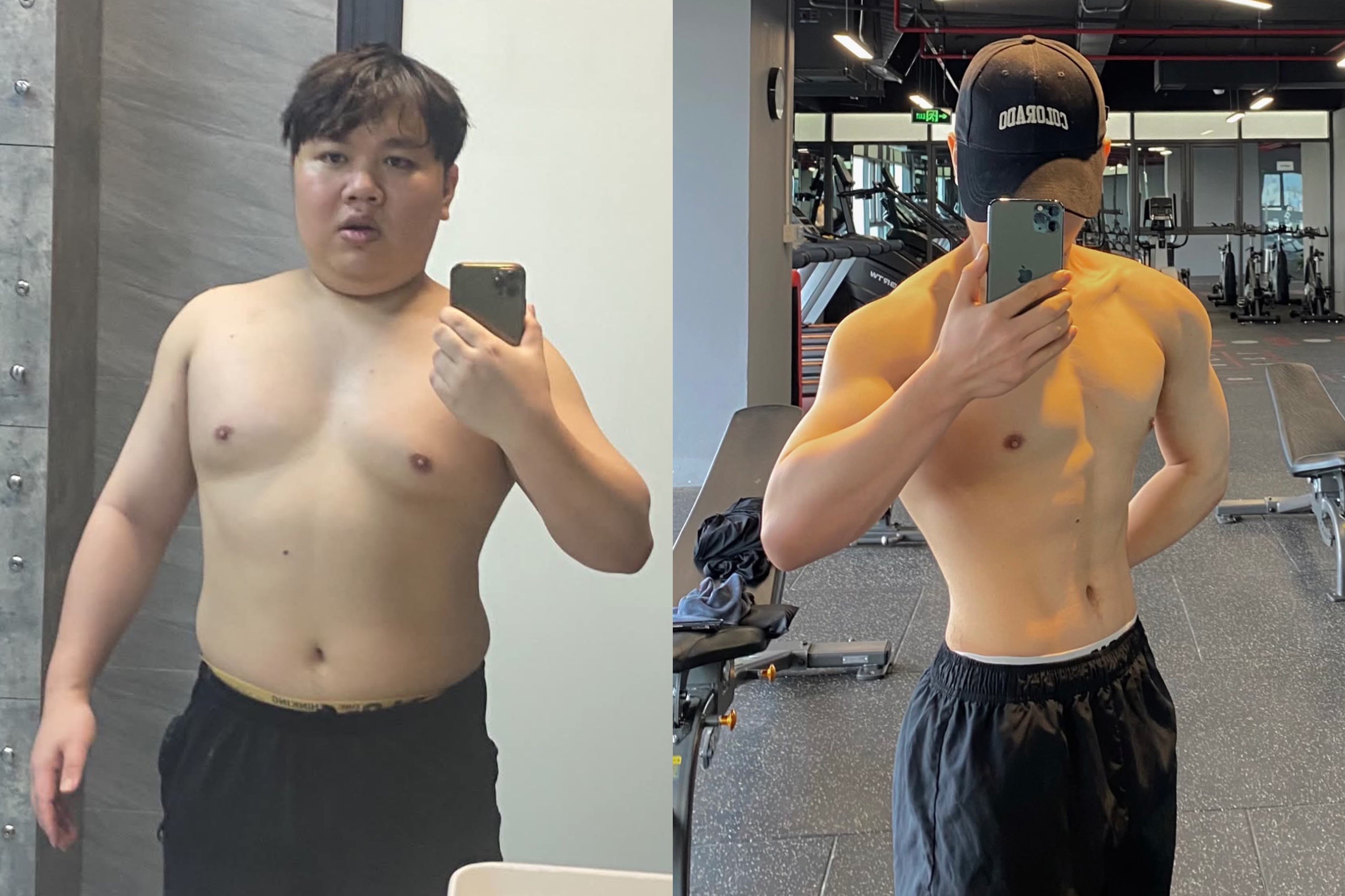 Chang trai nang gan 100 kg bo viec, giam 31 kg sau 3 thang tap gym hinh anh