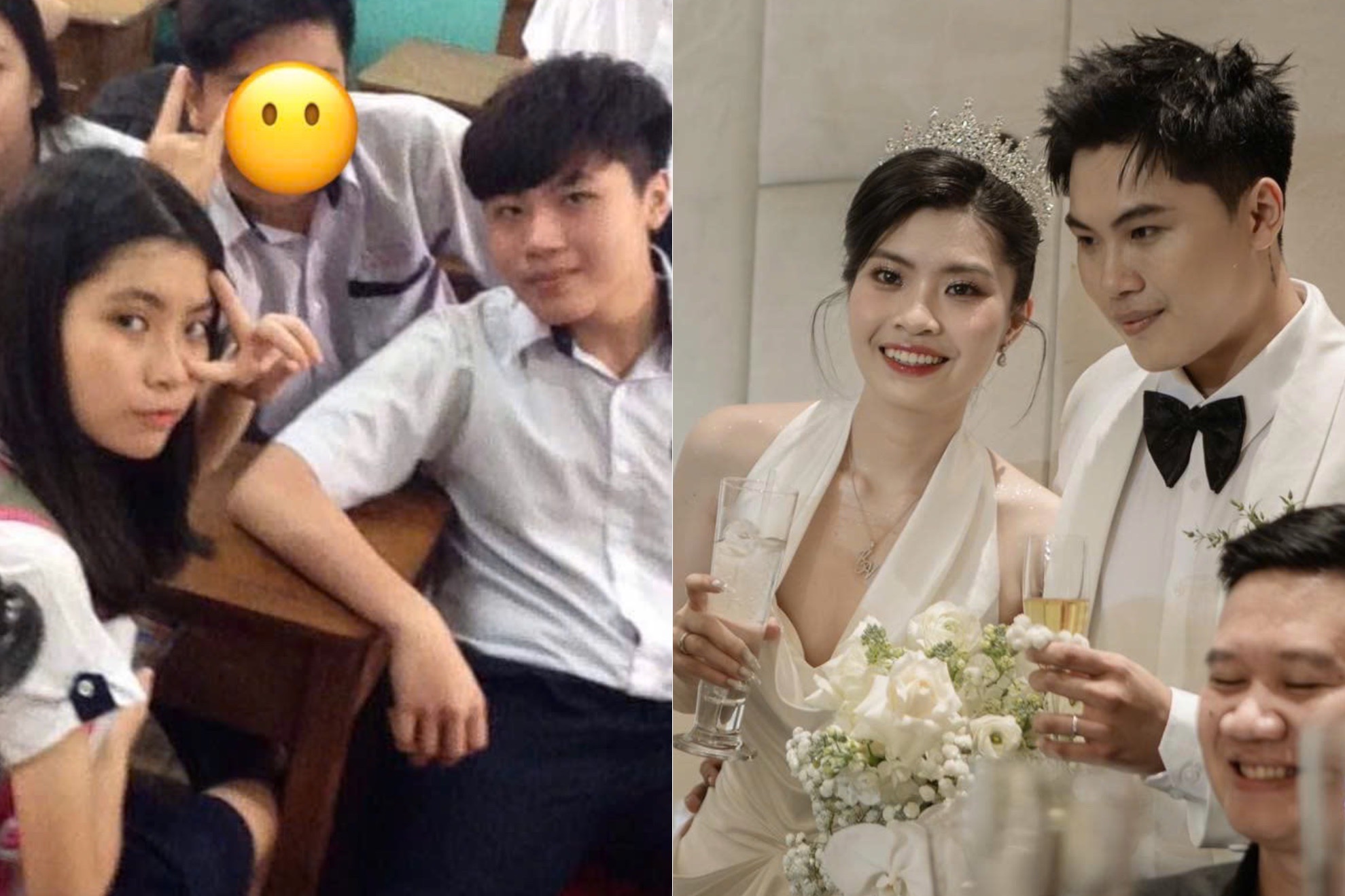 Xa cach 8 nam, co gai cuoi cau ban cung lop sau 8 thang gap lai hinh anh