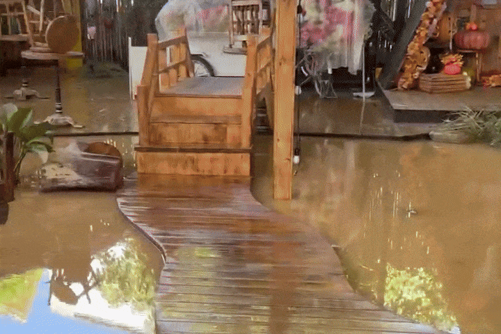 Quan ca phe ca Koi tien ty ngap bun, kho hang mat trang sau lu hinh anh