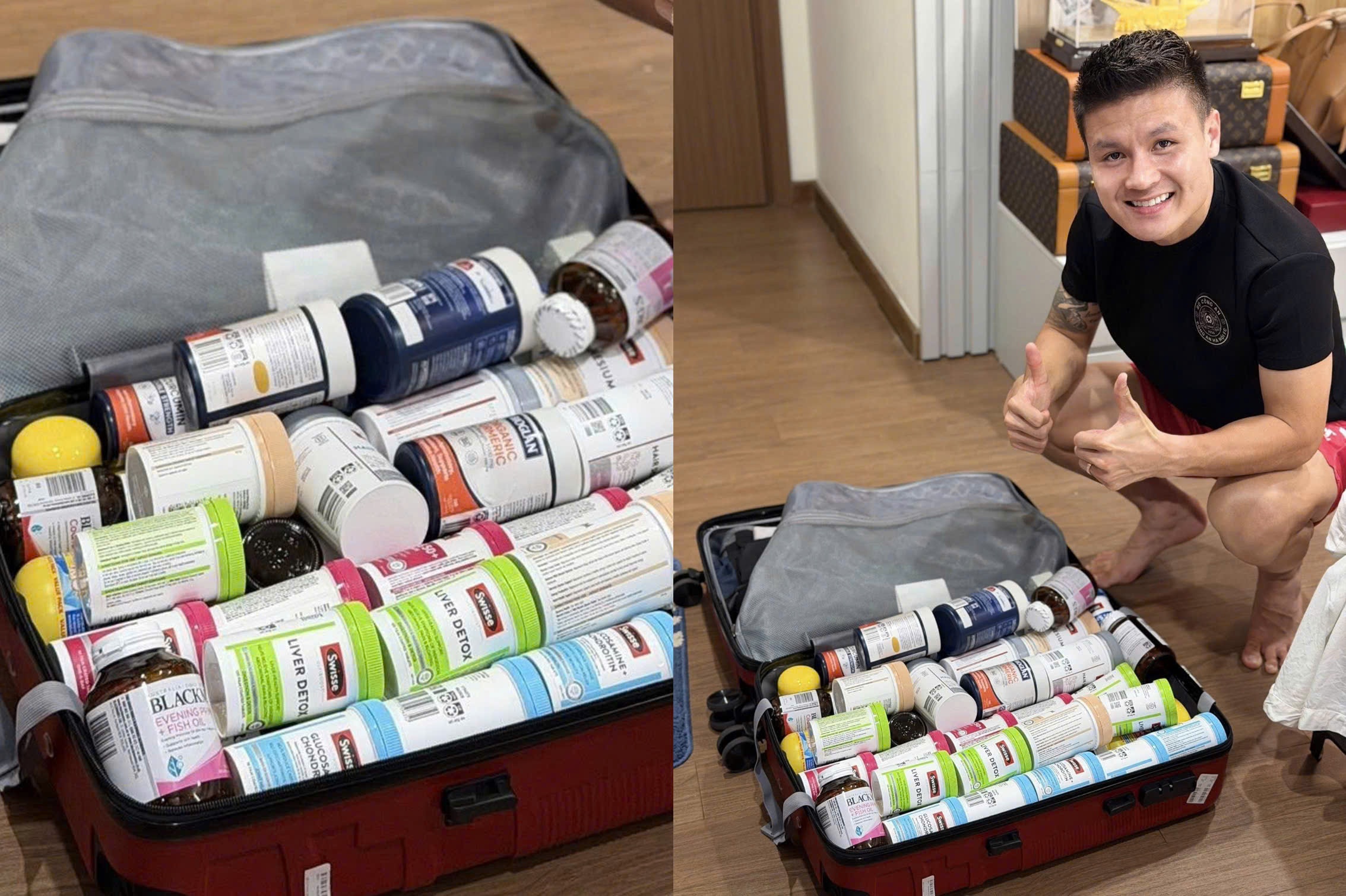 On ao quanh buc anh chiec vali day TPCN xach tay cua Quang Hai hinh anh