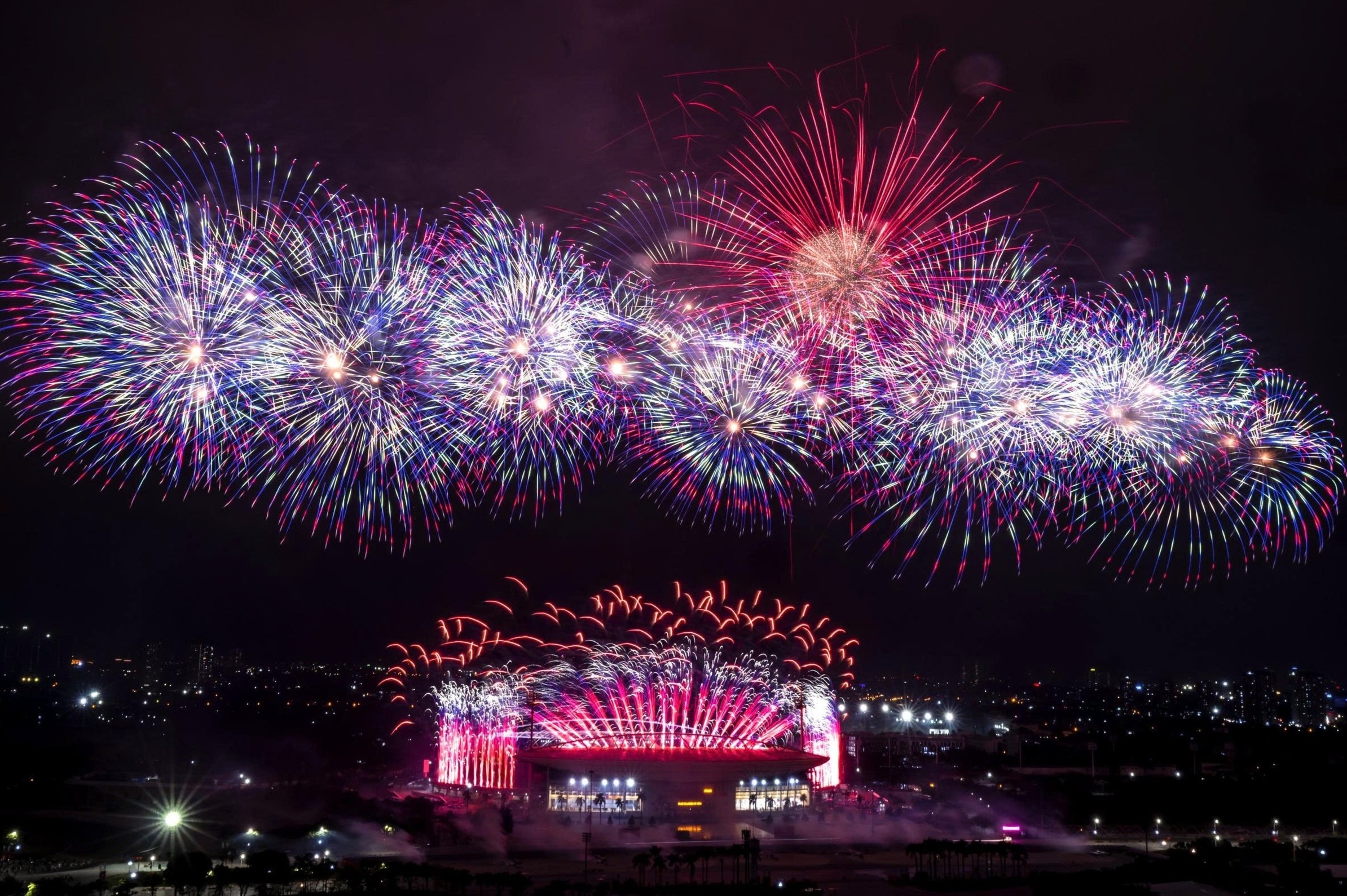 Choang ngop man tong duyet phao hoa chao mung Dai hoi XIV cua Dang hinh anh