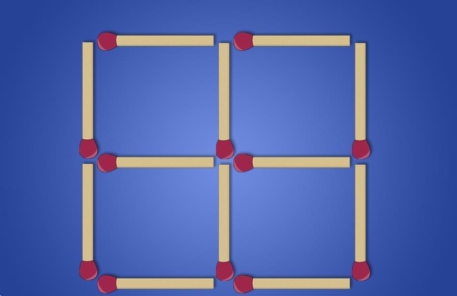 Di chuyen que diem tao thanh 3 hinh vuong bang nhau hinh anh