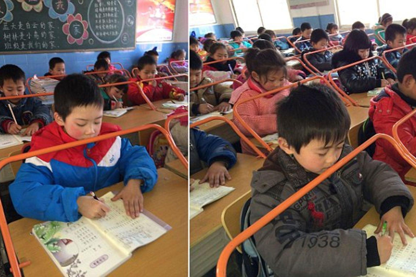 Truong tieu hoc lap gia do giup hoc sinh ngoi dung tu the hinh anh