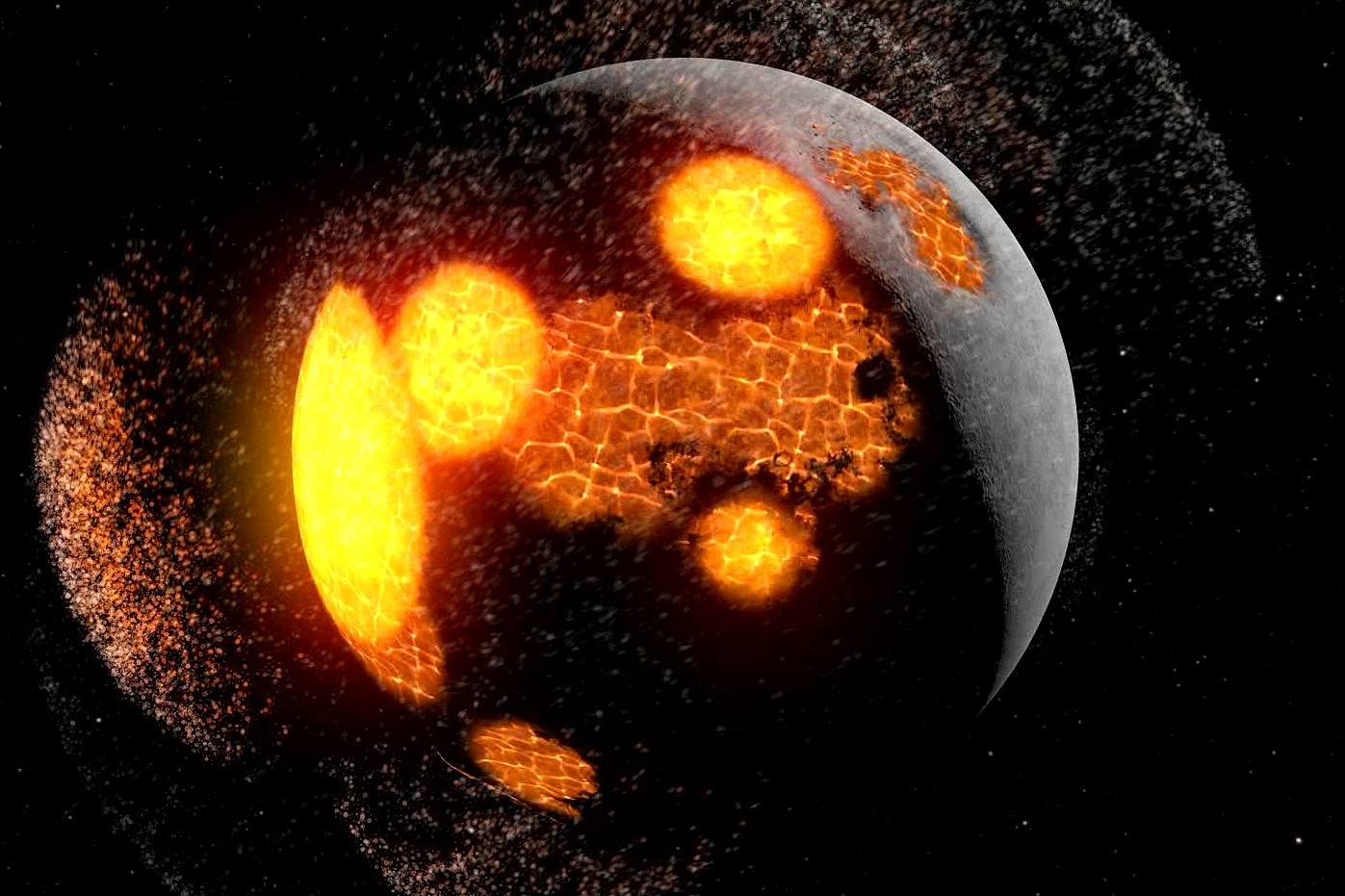 Qua trinh hinh thanh Mat Trang trong 4,5 ty nam hinh anh