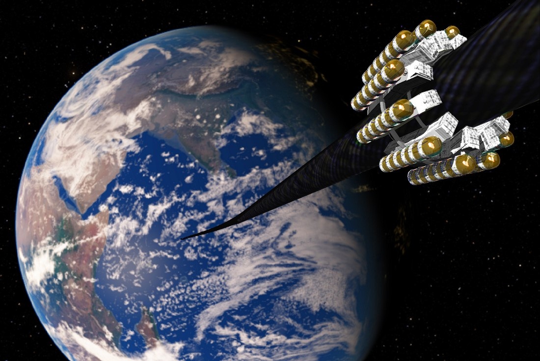 Dieu gi xay ra neu con nguoi xay thang may len vu tru? hinh anh