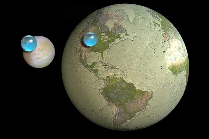 Neu don tat ca nuoc tren Trai Dat vao mot qua cau, no se lon the nao? hinh anh