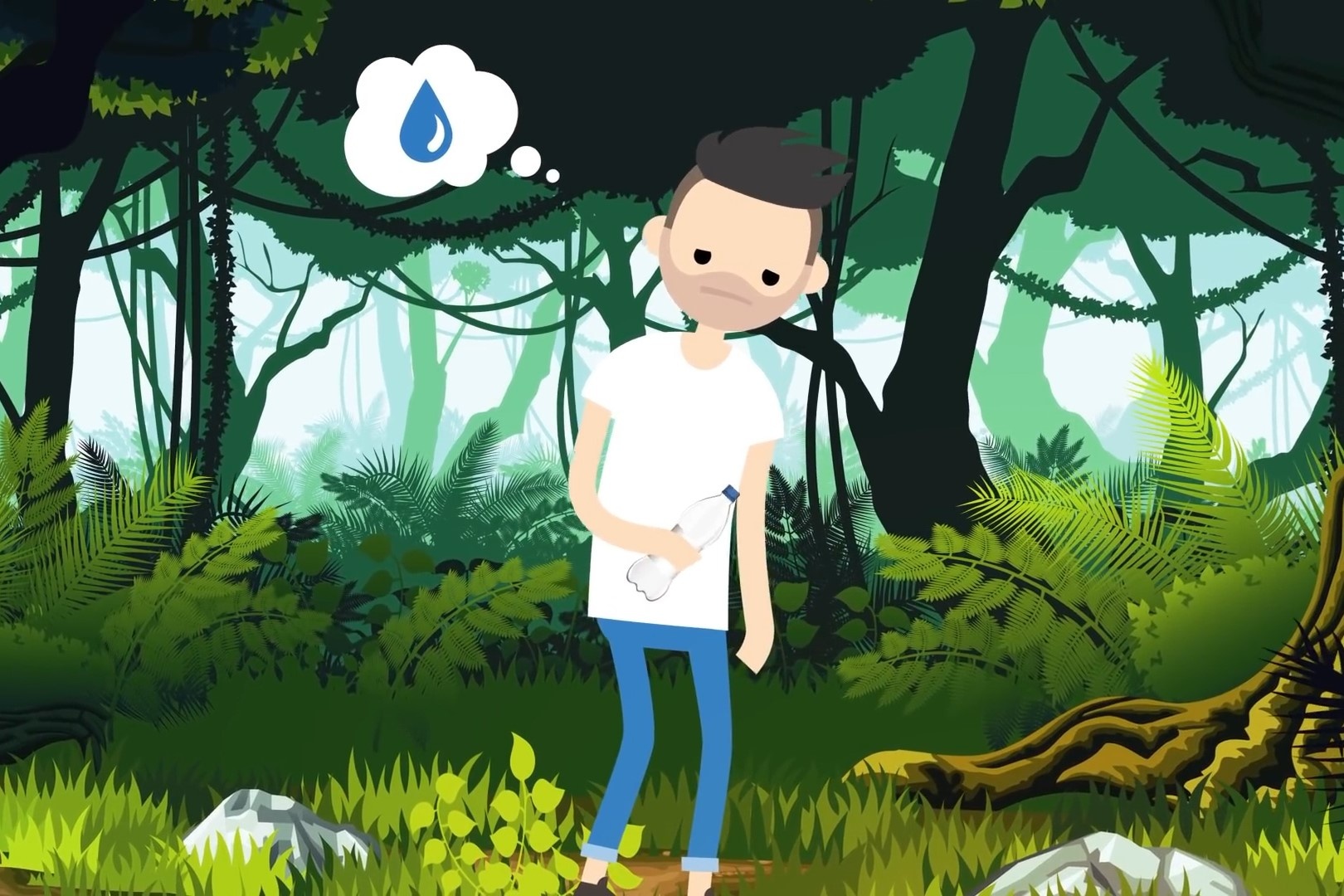 Cau do chon nguon nuoc de thoat khoi rung hinh anh