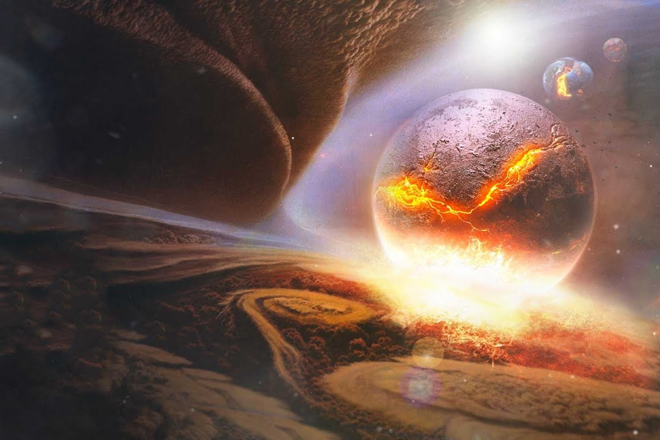 Vien canh con bao manh nhat he Mat Troi do bo xuong Trai Dat hinh anh