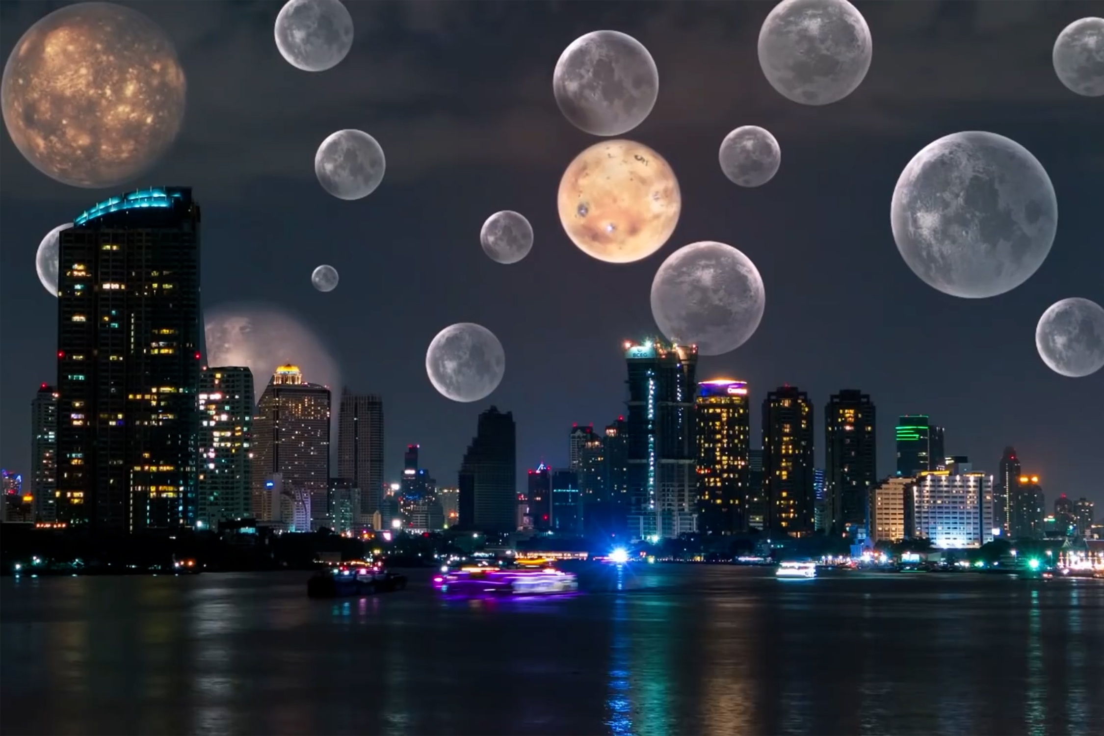 Vien canh Trai Dat co them 79 Mat Trang cua sao Moc hinh anh